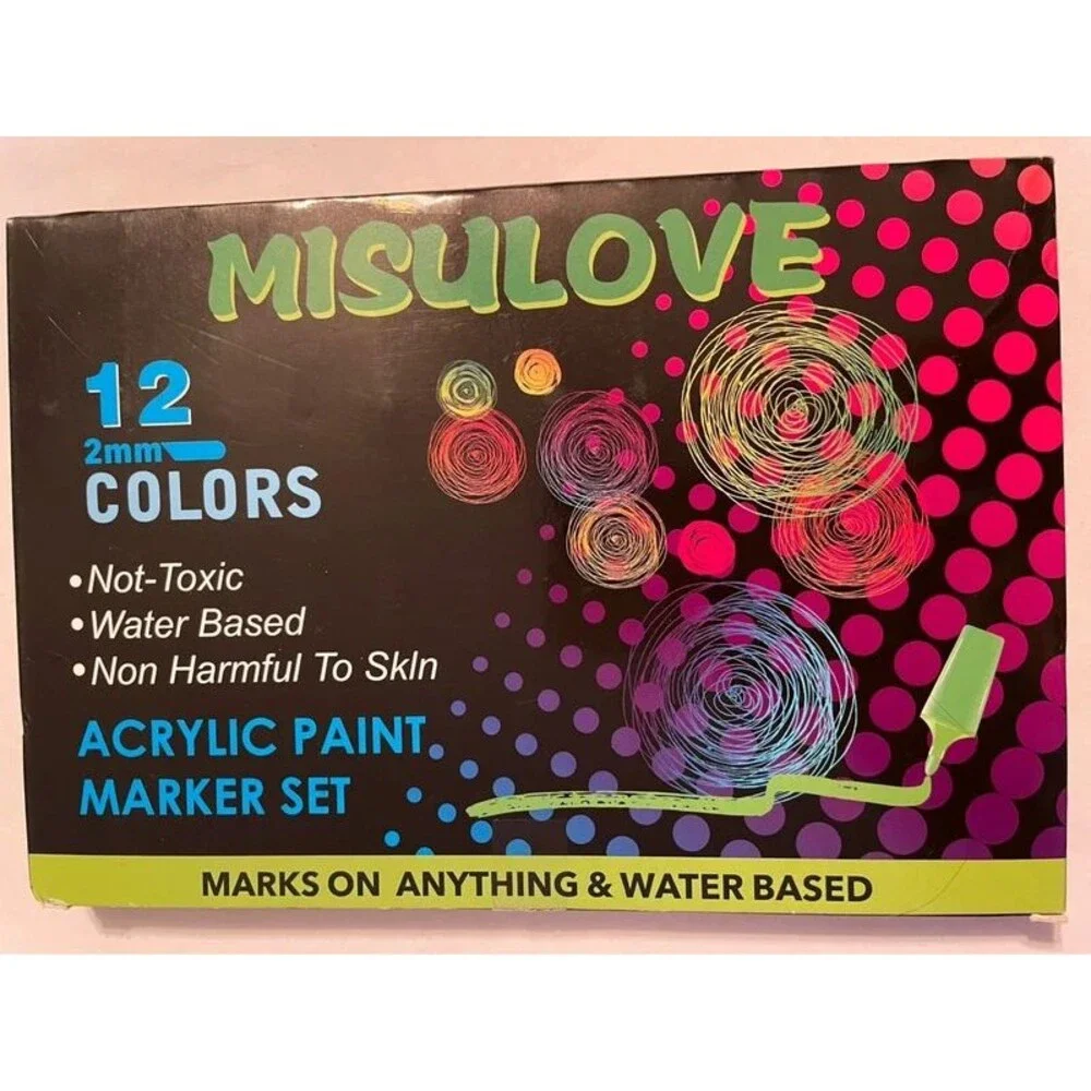Acrylic Paint Marker Set 12 Colors Water based